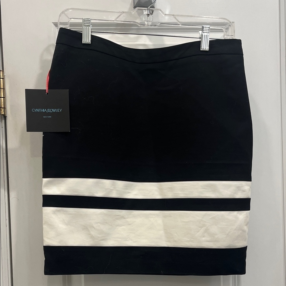 Cynthia Rowley Black and Cream Skirt